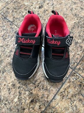 Mickey Mouse Black and red Athletic Shoes